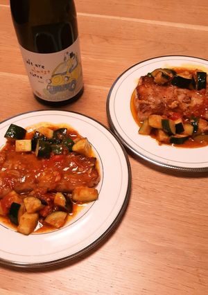 ワインに合う♪夏野菜ソースのポークソテー-レシピのメイン写真
