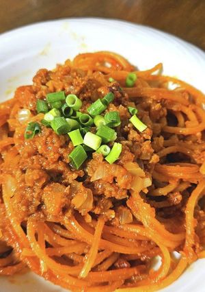 混ぜてレンチン！超簡単ミートソースパスタ-レシピのメイン写真