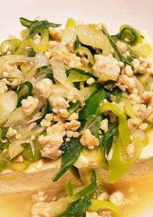 ダシ豆腐のネギそぼろ-レシピのメイン写真