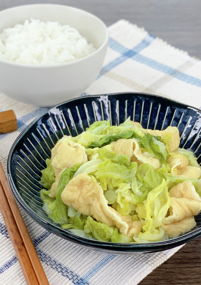 ＊簡単あと一品＊キャベツと油揚の白だし煮-レシピのメイン写真
