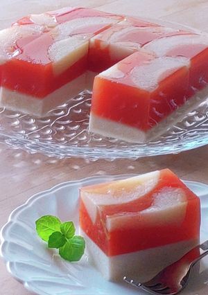 トマト缶と桃缶の寒天デザート★簡単-レシピのメイン写真