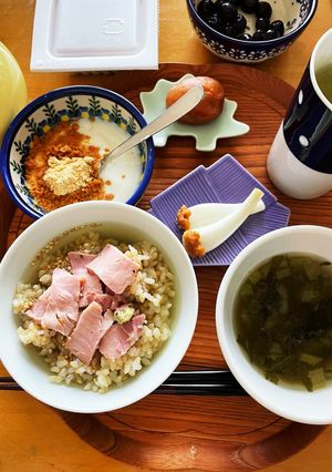 ハム茶漬け-レシピのメイン写真