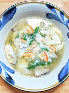冷凍保存した常備菜と卵のスープ-レシピのメイン写真