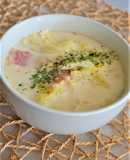 朝食に美味しい！ミルクかき卵スープ