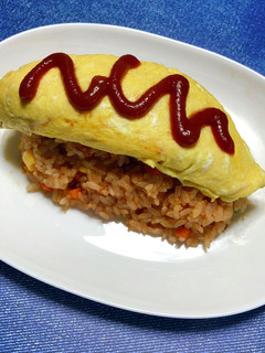 茶碗1杯分ご飯でオムライス-レシピのメイン写真