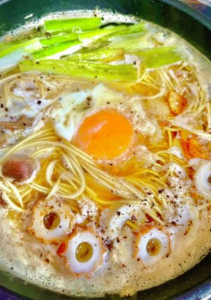 ワンパン！ガーリックの鍋焼きラーメン風-レシピのメイン写真