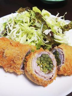 ワラビの肉巻きフライ-レシピのメイン写真