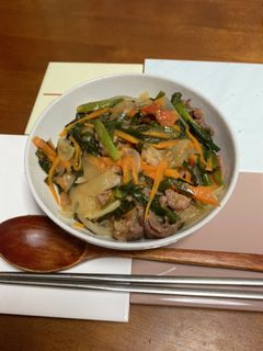 味付け牛肉のチャプチェ丼-レシピのメイン写真