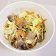 コンニャクと野菜のヘルシー簡単ポン酢炒め