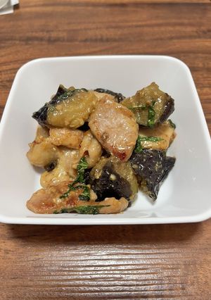 鶏肉となすの大葉入り味噌炒め-レシピのメイン写真