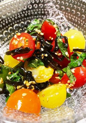 白ワインのお供に！ミニトマトの塩昆布和え-レシピのメイン写真