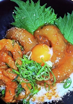 赤エビお刺身de超簡単!絶品ユッケ丼-レシピのメイン写真