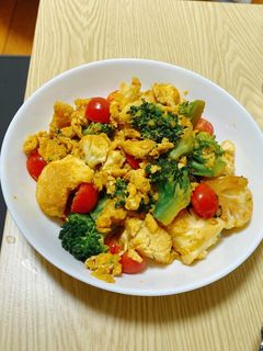 ブロッコリーとカリフラワーのカレー炒め-レシピのメイン写真