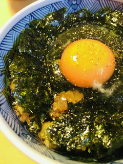 たまごかけごはん系●のり天つゆ丼-レシピのメイン写真
