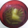 フキとじゃがいもの味噌汁