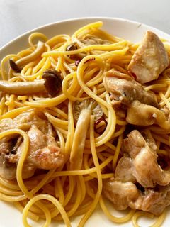 包丁不要☆鶏とキノコのパスタ-レシピのメイン写真