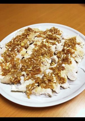 簡単!しっとり茹で鶏(サラダチキン)-レシピのメイン写真