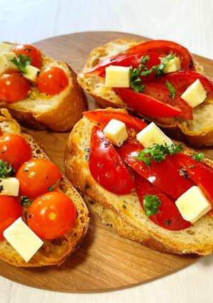 ミニトマトのブルスケッタ-レシピのメイン写真