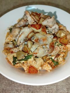 ☆簡単!豚肉と豆腐のごま和えサラダ丼☆-レシピのメイン写真