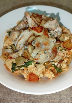 ☆簡単！豚肉と豆腐のごま和えサラダ丼☆-レシピのメイン写真
