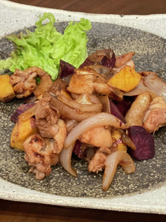 サツマイモと鶏肉の甘辛炒め-レシピのメイン写真