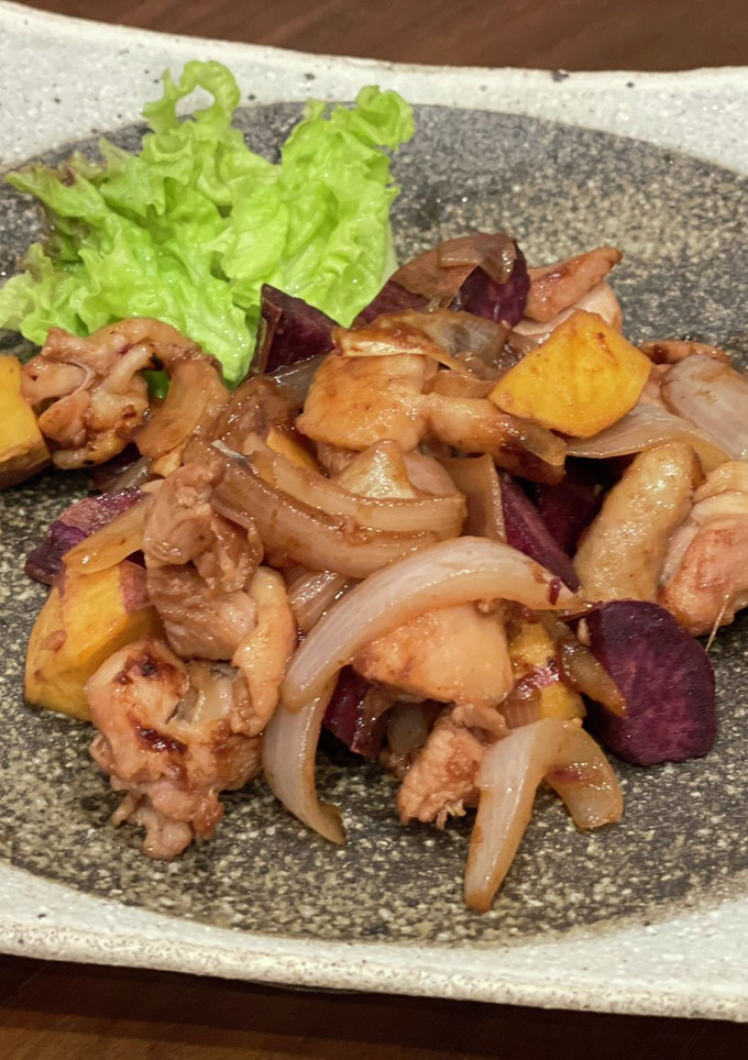 サツマイモと鶏肉の甘辛炒め-レシピのメイン写真