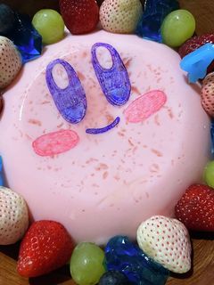 カービィのいちごミルクかんてん-レシピのメイン写真