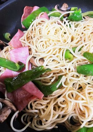 ピーマンベーコンのペペロンチーノ-レシピのメイン写真