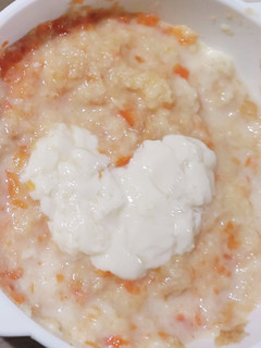 ミルクお粥 豆腐ハート-レシピのメイン写真
