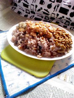 日野菜漬けの炊き込みご飯でカフェ丼V2-レシピのメイン写真