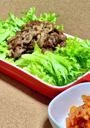 レタスと一緒の焼肉(身内専用)-レシピのメイン写真