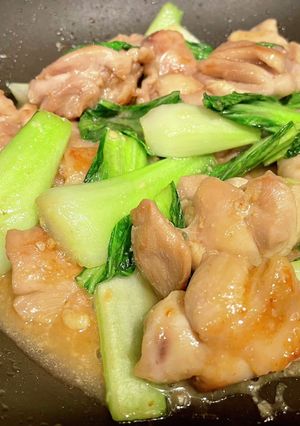 鶏肉とチンゲン菜の味噌炒め-レシピのメイン写真