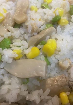 俺流！枝豆コーンとエリンギの炊き込みご飯-レシピのメイン写真