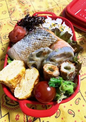 5/6 ﾖｯﾁｬﾝ☆鮭弁-レシピのメイン写真