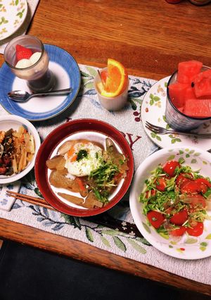豆苗とカットミニトマトの和風サラダ-レシピのメイン写真