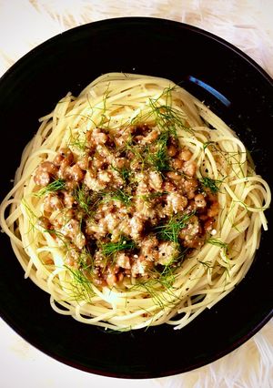 レモン&チーズのハーブ香る納豆パスタ-レシピのメイン写真
