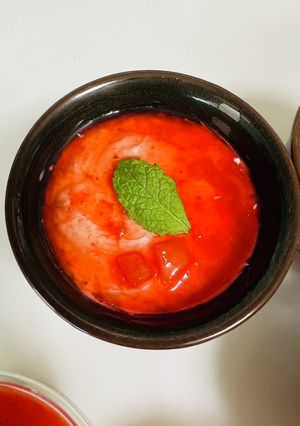 いちごとリンゴのレアチーズケーキ-レシピのメイン写真