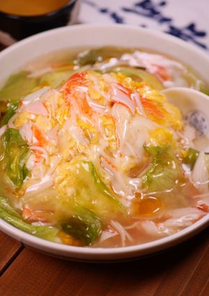レタスかに玉あんかけご飯-レシピのメイン写真