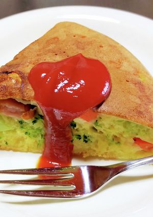 ブロッコリーのホットケーキ-レシピのメイン写真