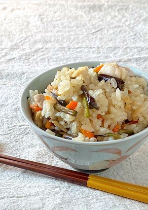 わらびの炊き込みご飯-レシピのメイン写真