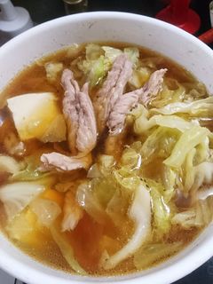 せせりとキャベツの浅漬けの湯豆腐〜♪♪♪-レシピのメイン写真