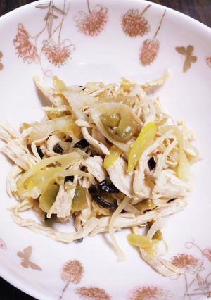 ザーサイと鶏肉の簡単おつまみ-レシピのメイン写真