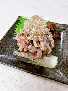 鯵のたたきの昆布三昧♪塩昆布ととろろ昆布-レシピのメイン写真
