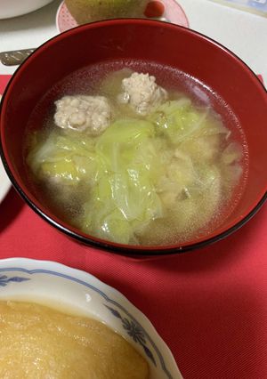 春キャベツと鶏団子のうま塩スープ-レシピのメイン写真