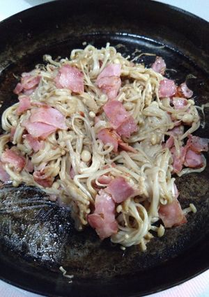 ベーコンエノキバター-レシピのメイン写真