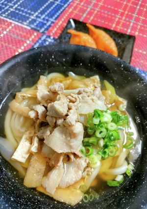 豚バラで肉うどん！-レシピのメイン写真