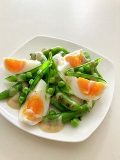 スナップエンドウのハニーマヨマスタード-レシピのメイン写真