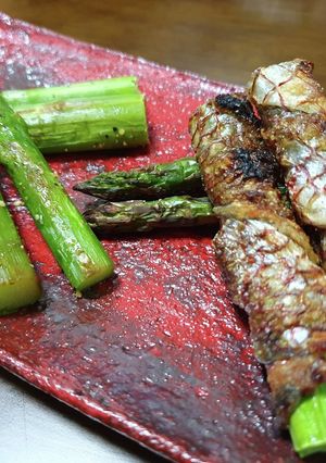 アスパラ鯛の皮巻き〜パリパリ焼き〜-レシピのメイン写真