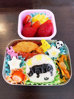 サイ弁当☆幼稚園用☆年少3歳-レシピのメイン写真