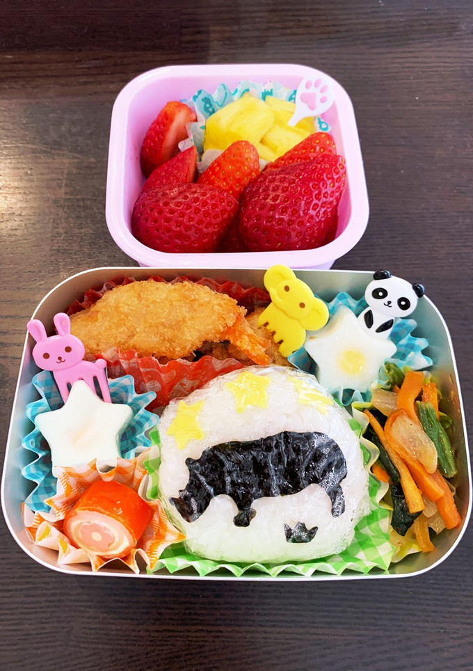 サイ弁当☆幼稚園用☆年少3歳-レシピのメイン写真